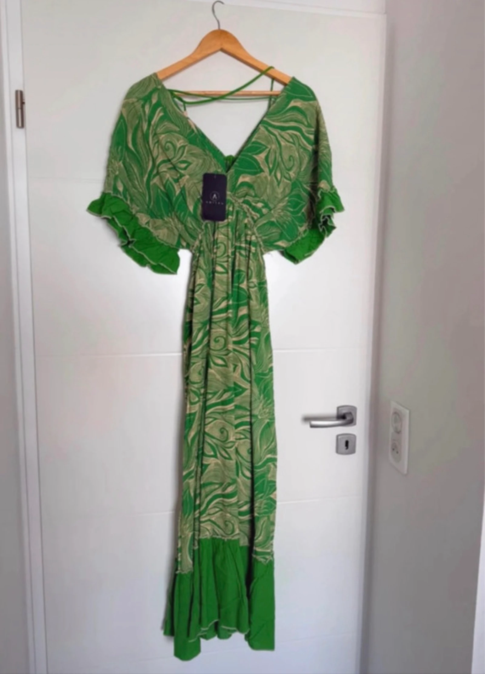 Neuf | Robe verte adaptable taille unique élastique manches légères été | taille unique – photo 3